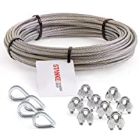 Seilwerk STANKE cuerda de acero inoxidable V4A- 100m cuerda de acero inox 2mm 7x7- 4x gaurdacabo de acero V4A- 8x…